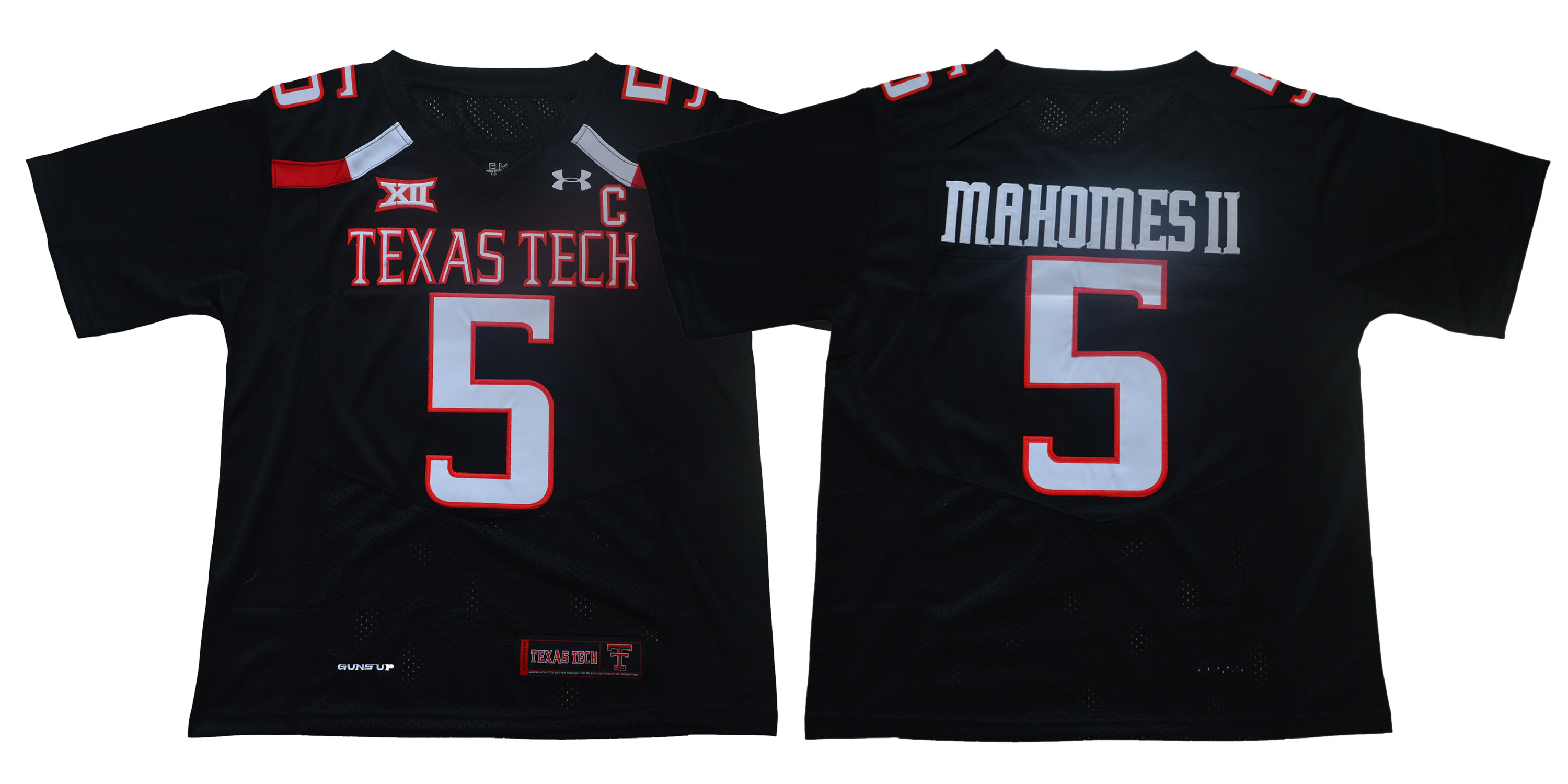 Men Texas Tech Red Raiders 5 Mahomes ii Black Limited Stitched NCAA Jersey